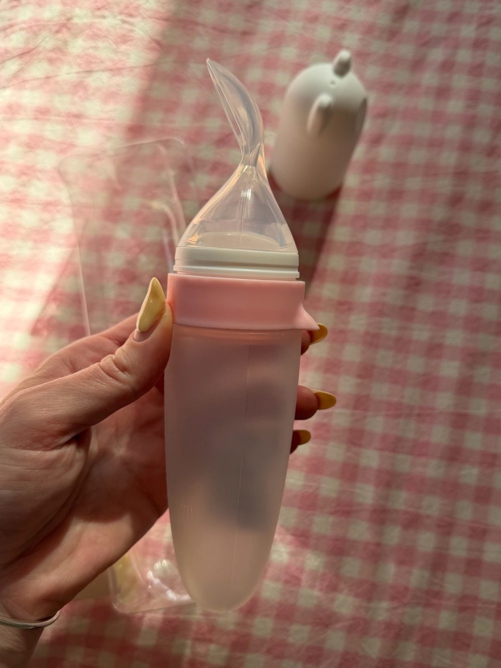 NWT burabi baby silicone squeeze feeding spoon